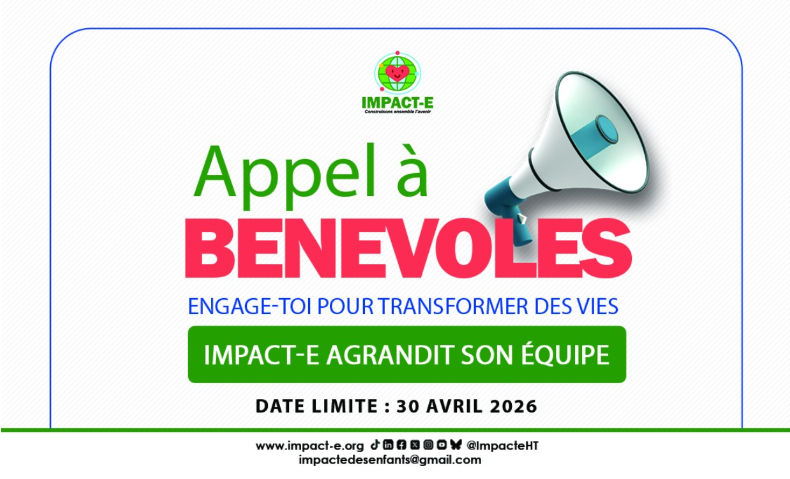 L'organisation IMPACT-E lance un appel national &agrave; b&eacute;n&eacute;voles pour renforcer ses actions communautaires